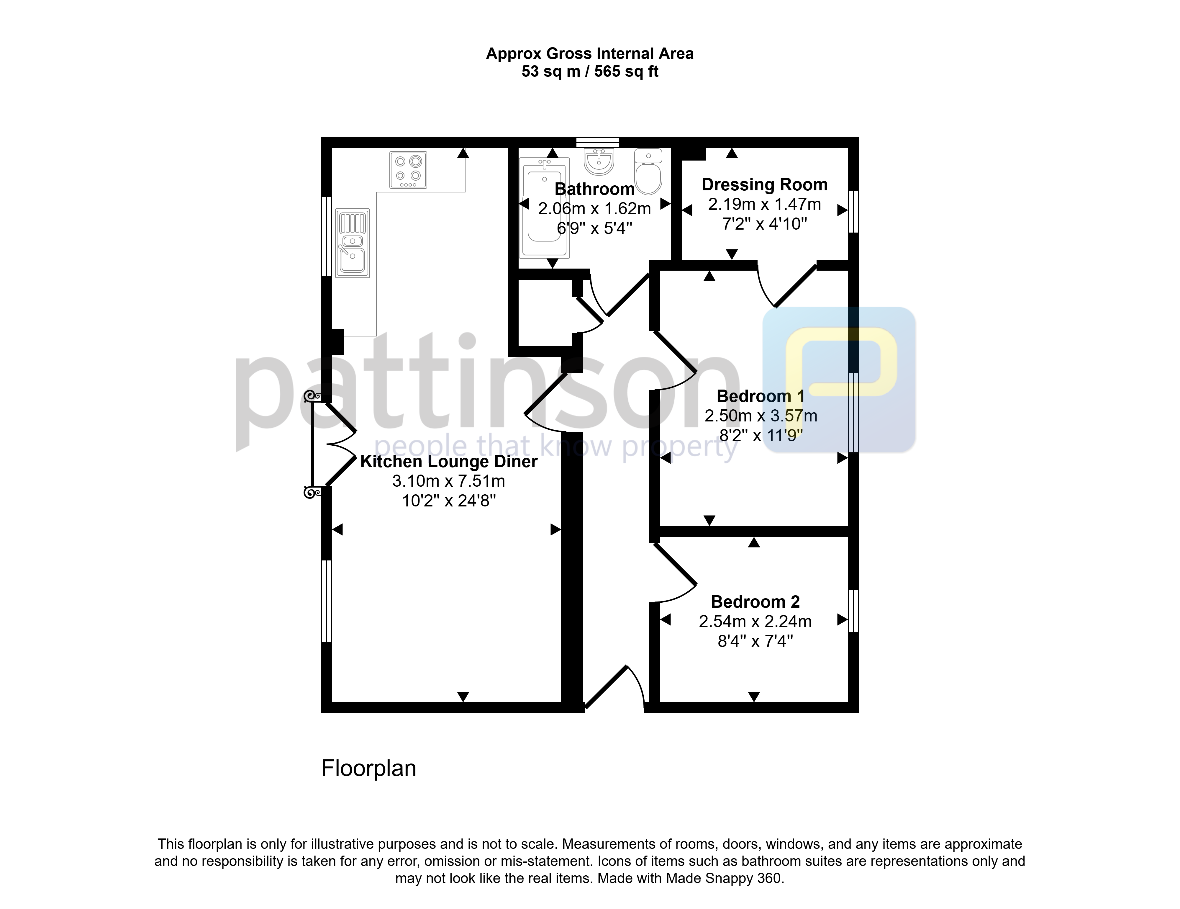 24, Acklington Court, Ashington floorplan