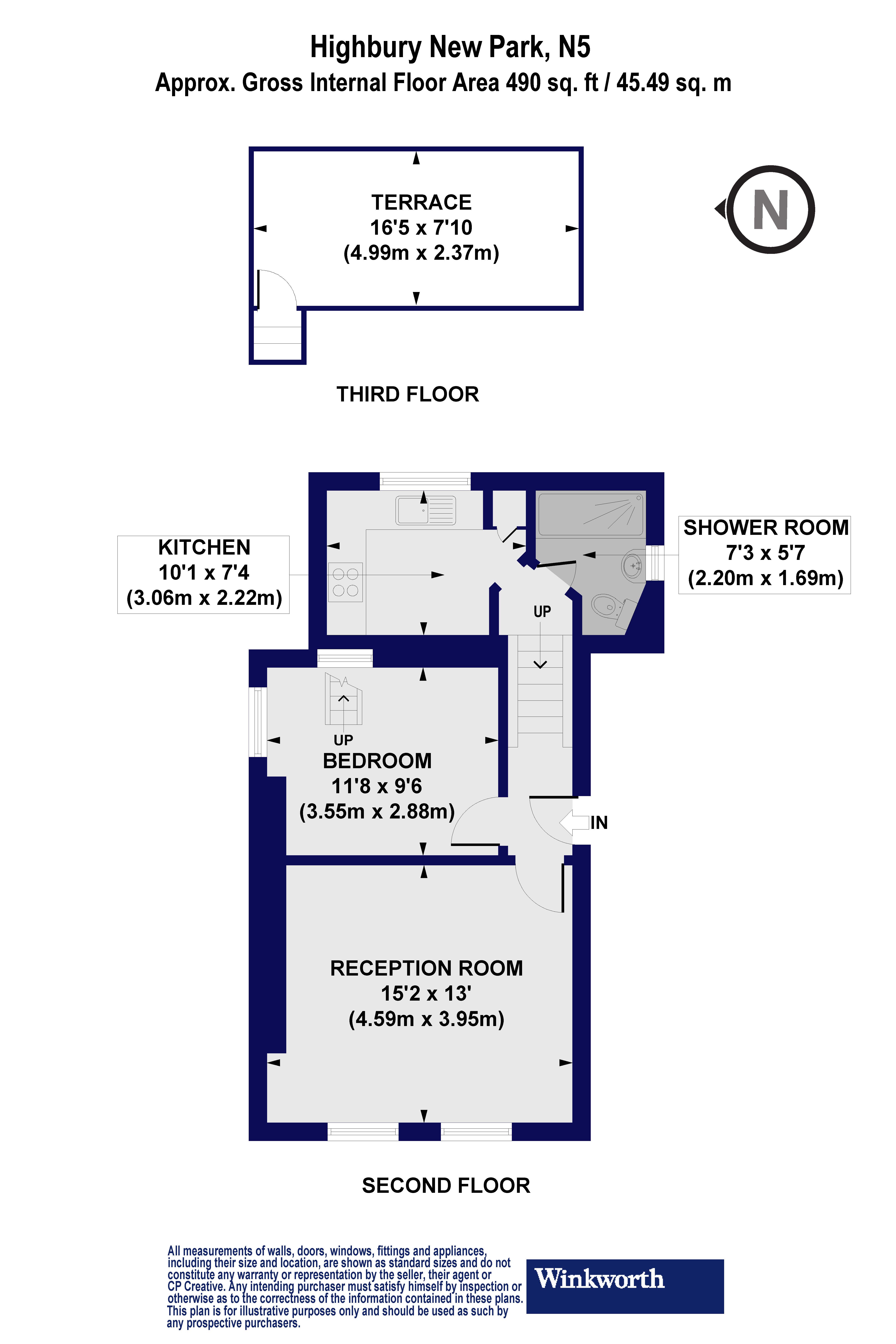 Flat 8, 74, Highbury New Park, London floorplan