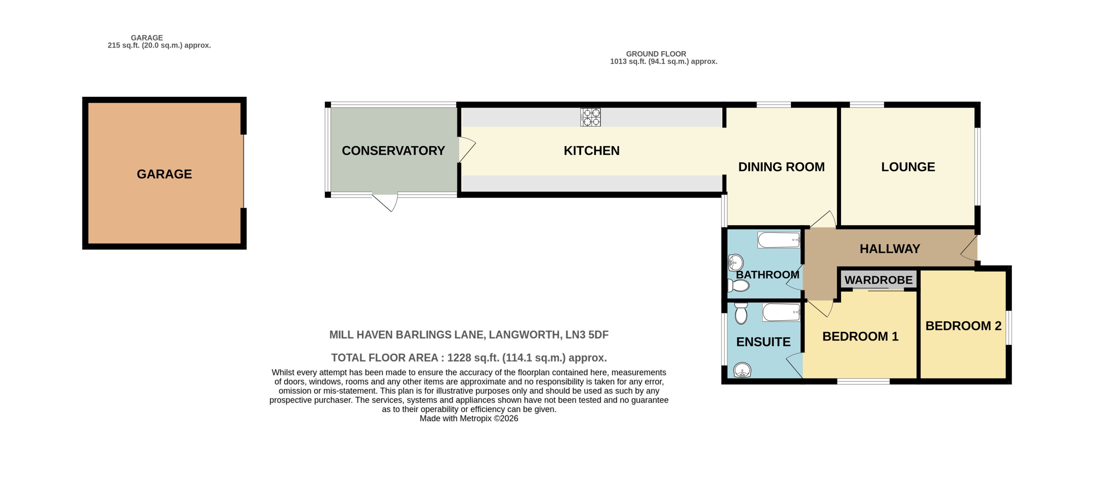 Mill Haven, Barlings Lane, Langworth floorplan