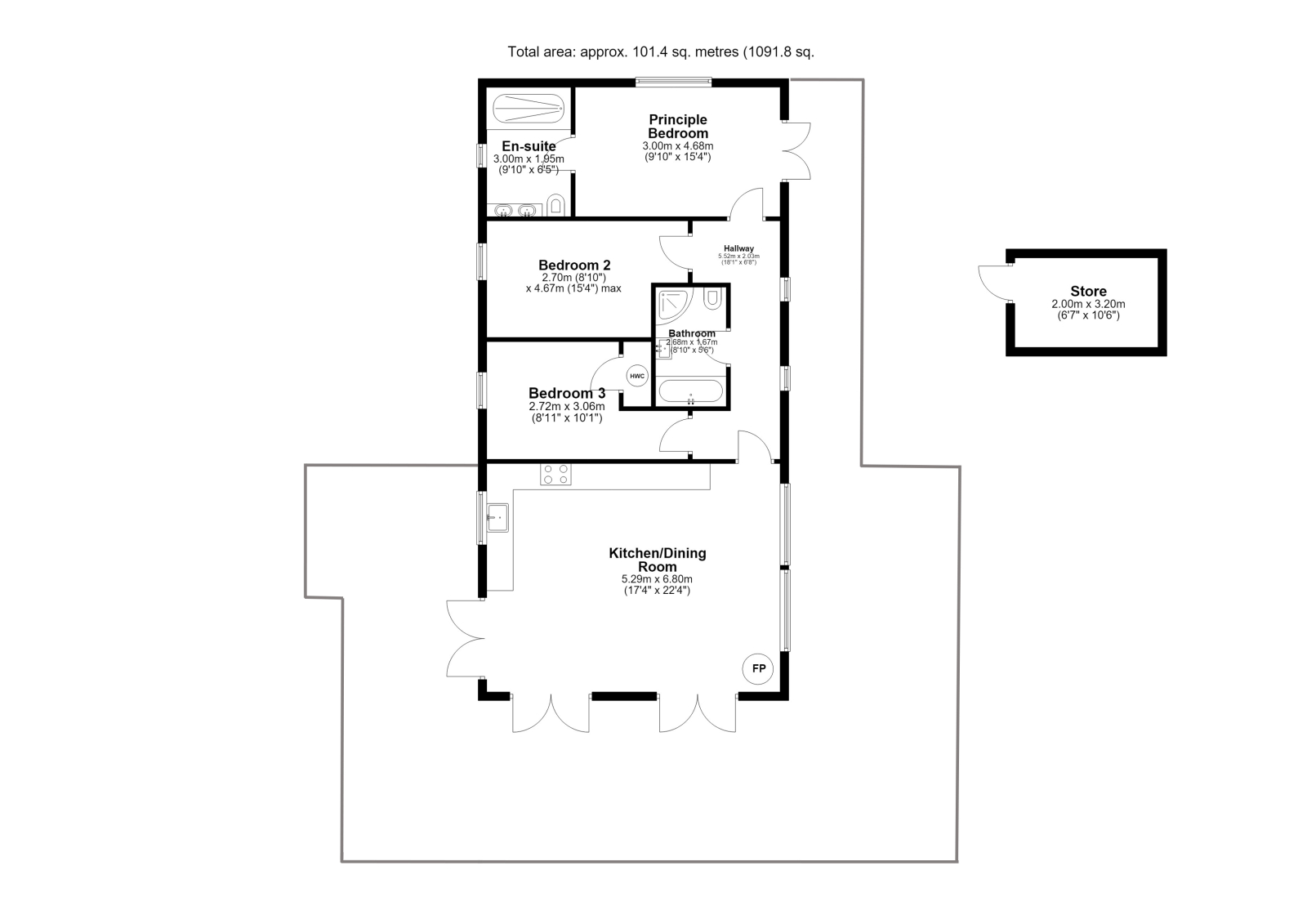 4 Higher Penmayne Meadows, Rock floorplan