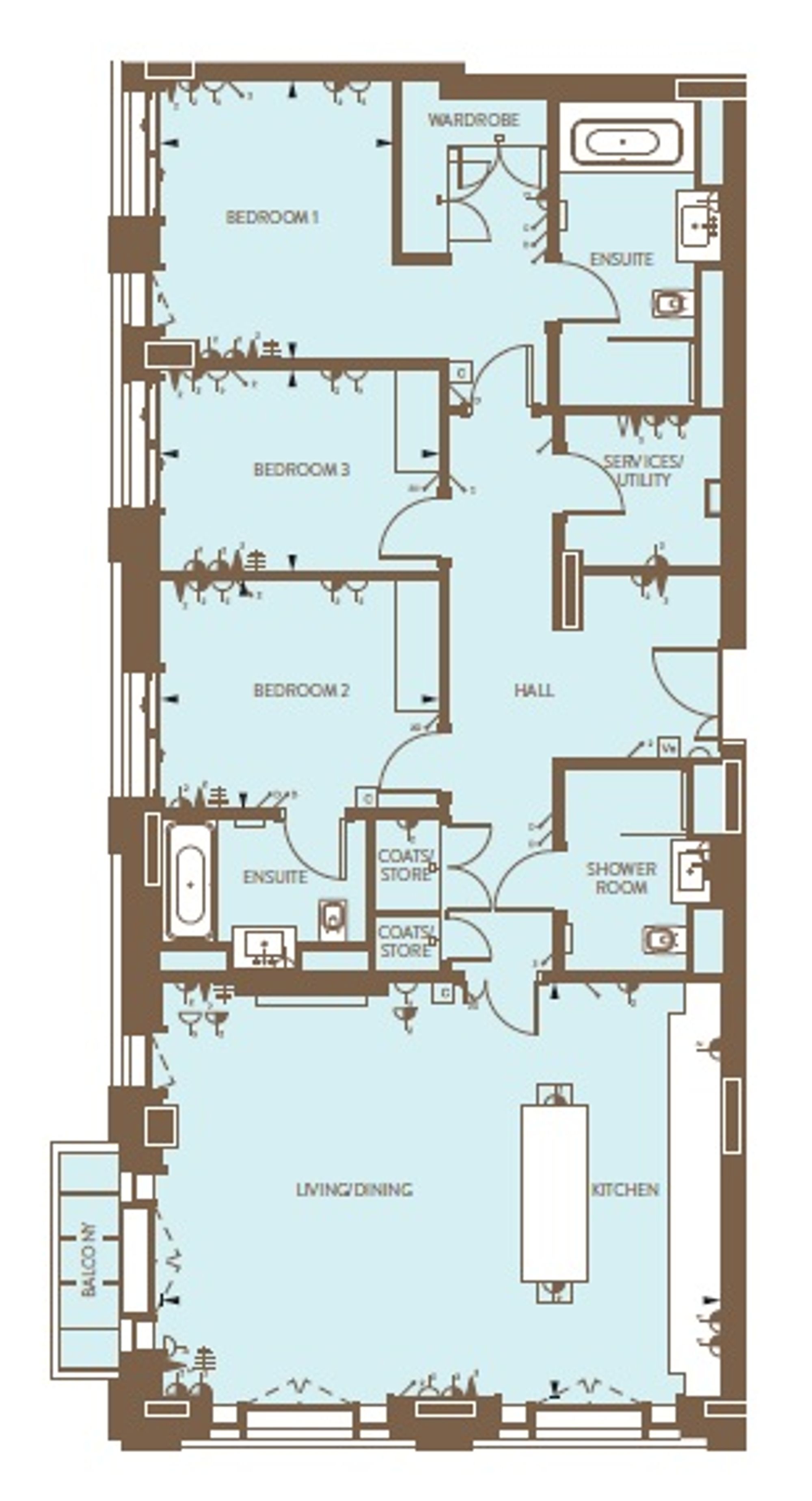 Apt 76, Gladstone House, London floorplan