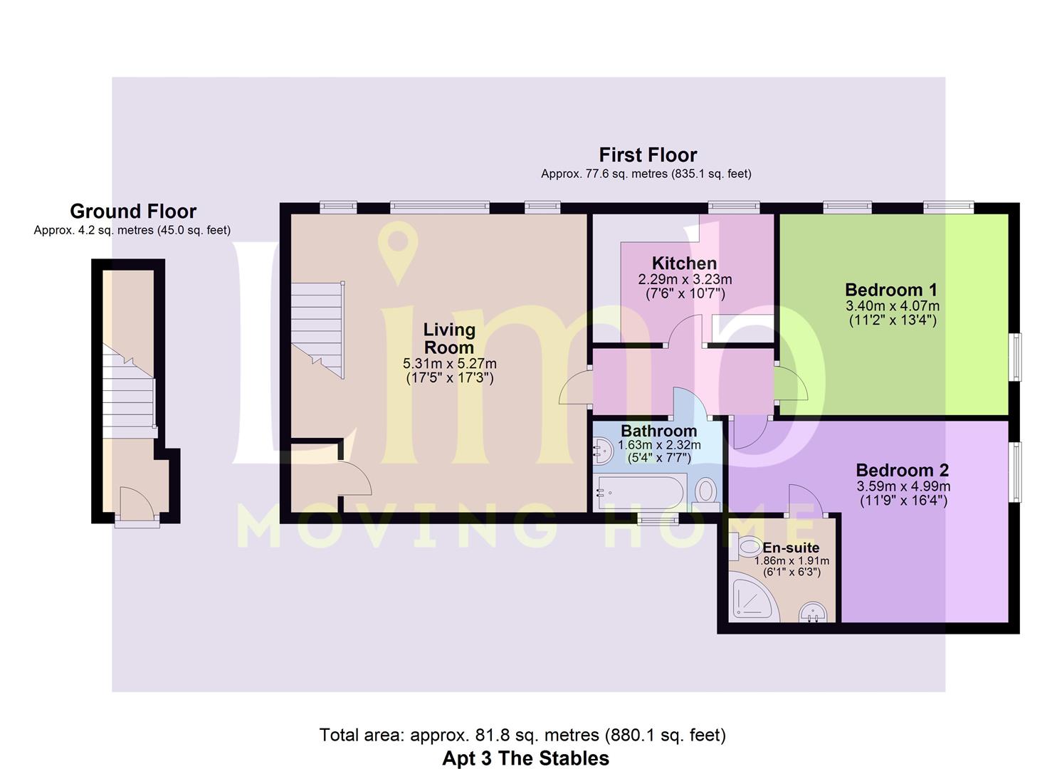 Apartment 3, The Stables, Cottingham floorplan