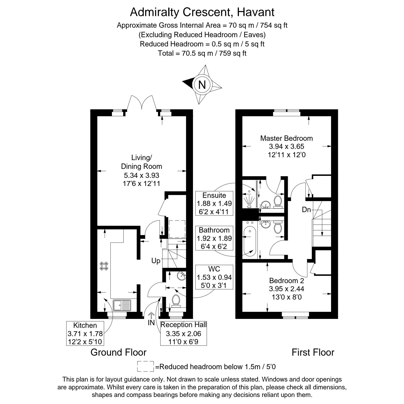 76, Admiralty Crescent, Havant floorplan