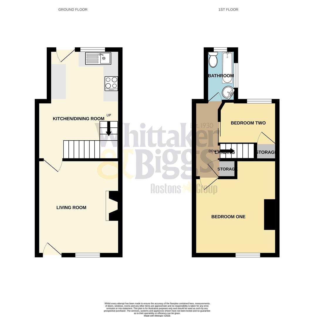 14, Picton Street, Leek floorplan