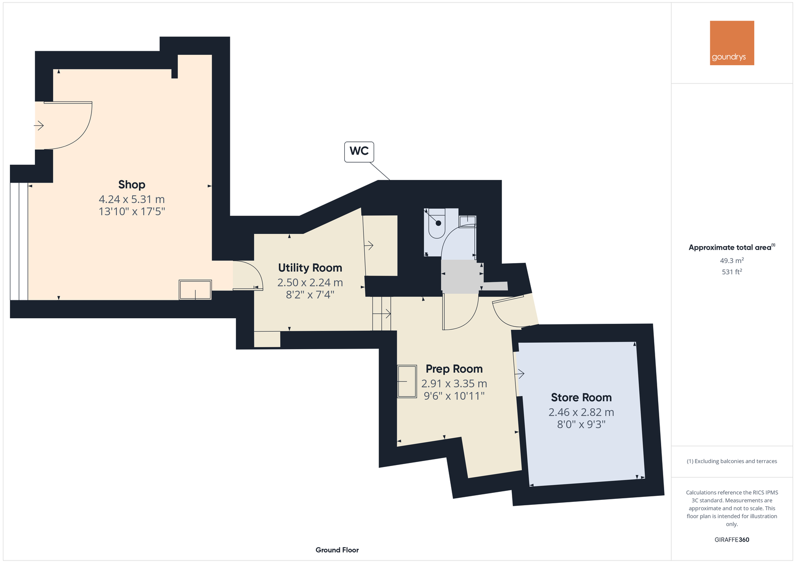 Martina's, Vicarage Road, St. Agnes floorplan