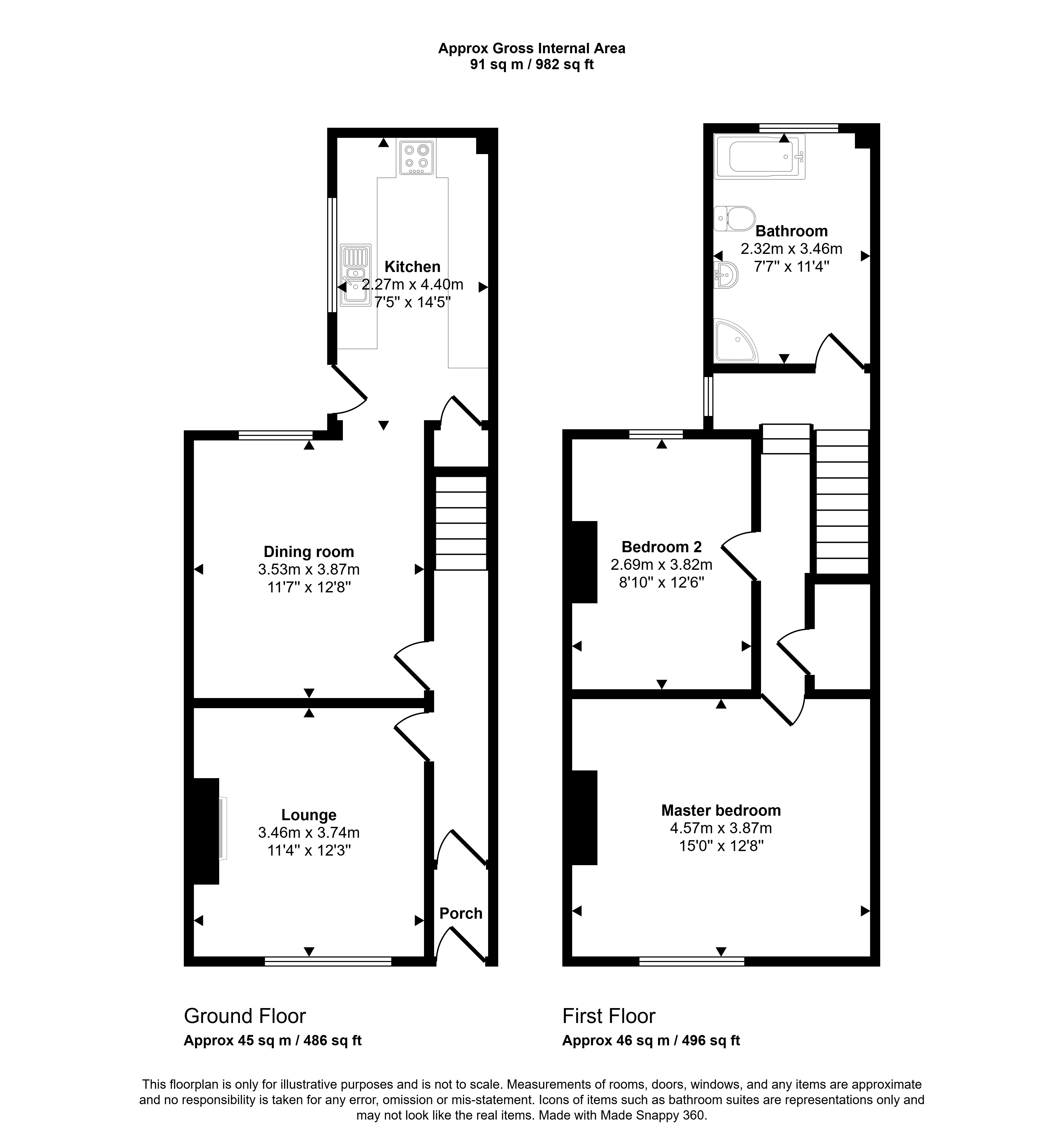 88, Dunston Road, Gateshead floorplan