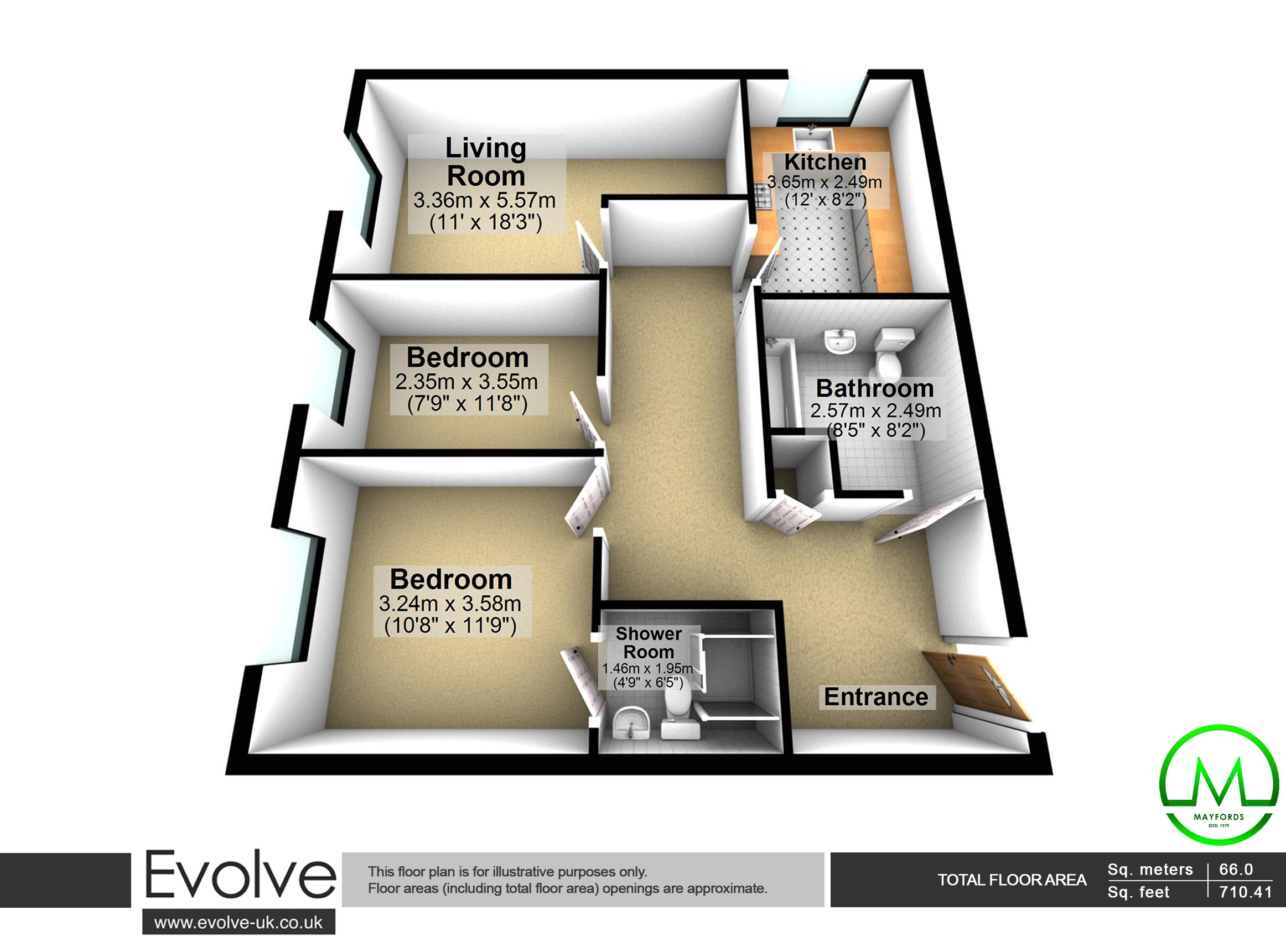 Flat 12, Augusta Court, London floorplan