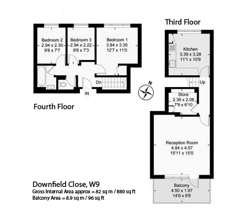 3 Bedrooms Flat for sale in Downfield Close, Amberley Road, Maida Vale W9