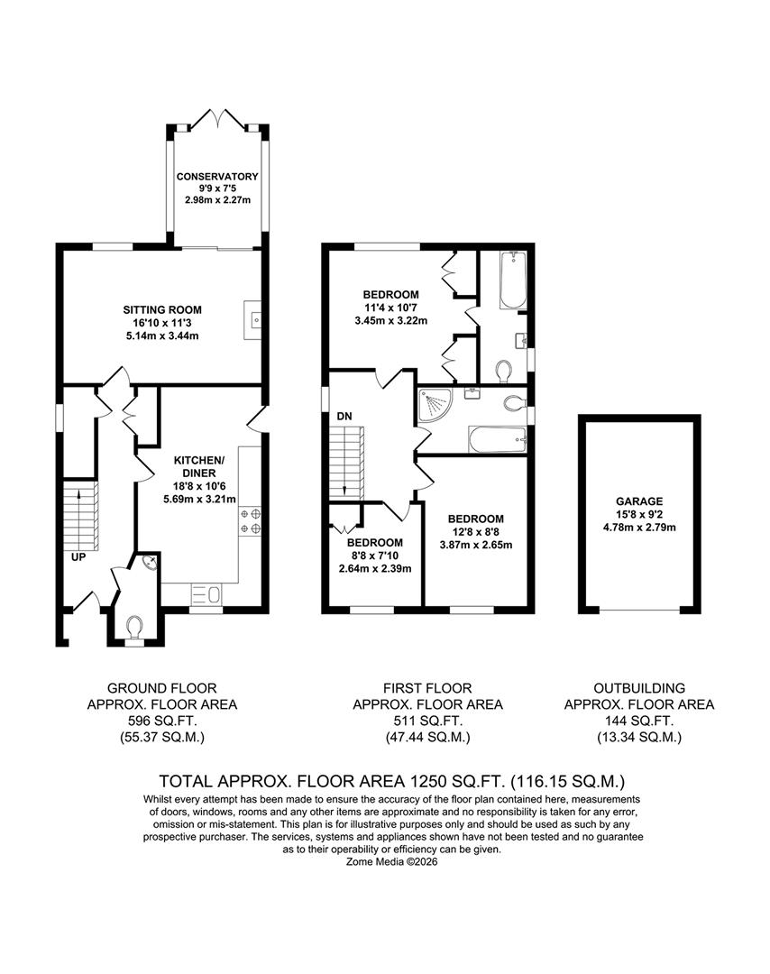 4 Woodgate Mews, The Heath, Horsmonden floorplan