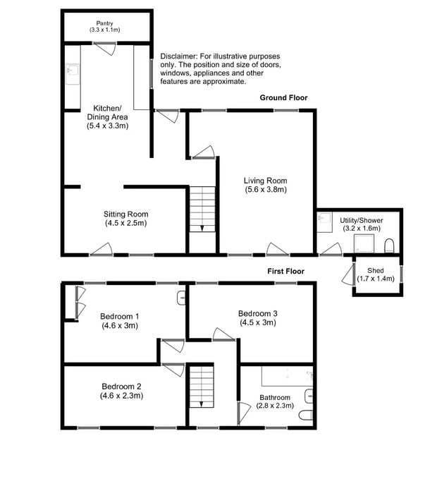 La Casina, Lon Penrallt, Pwllheli floorplan