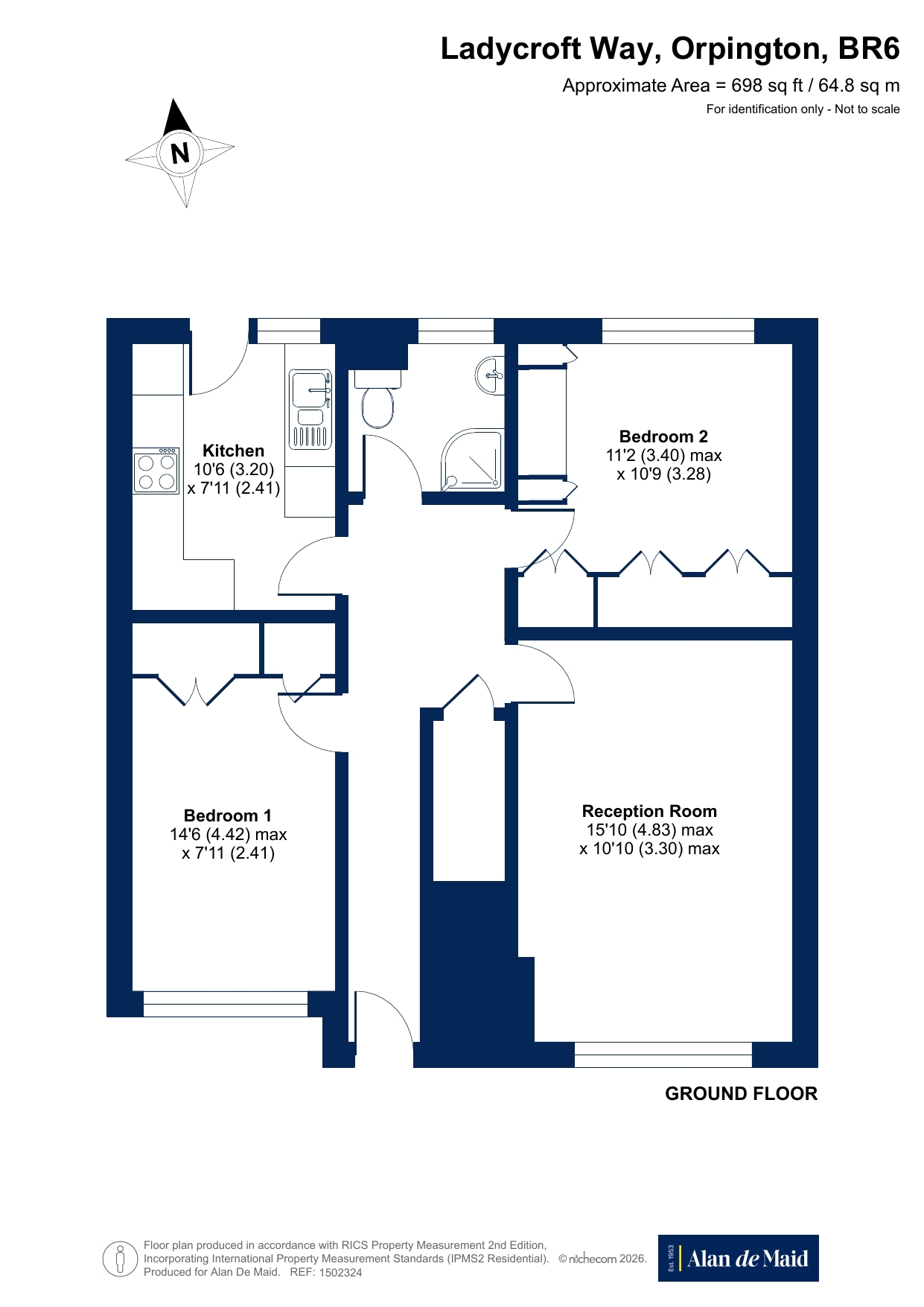 44, Ladycroft Way, Farnborough Village, floorplan