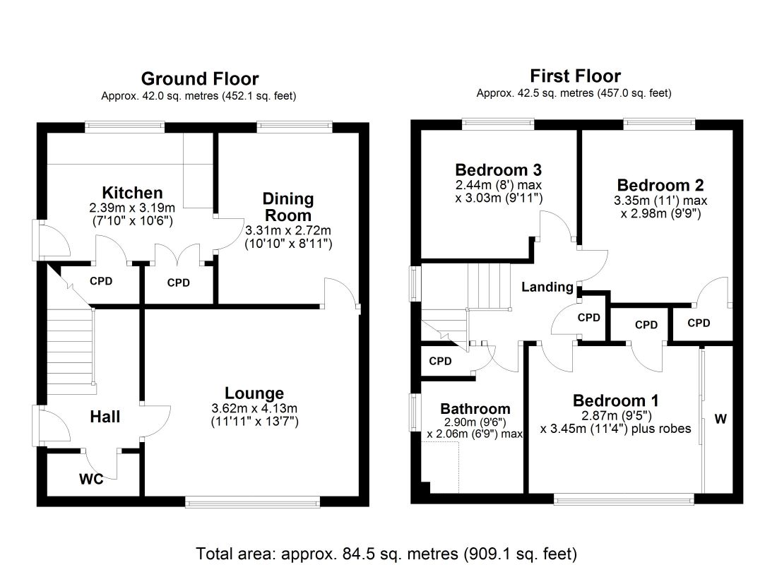 72 Long Gair, Blaydon-On-Tyne floorplan