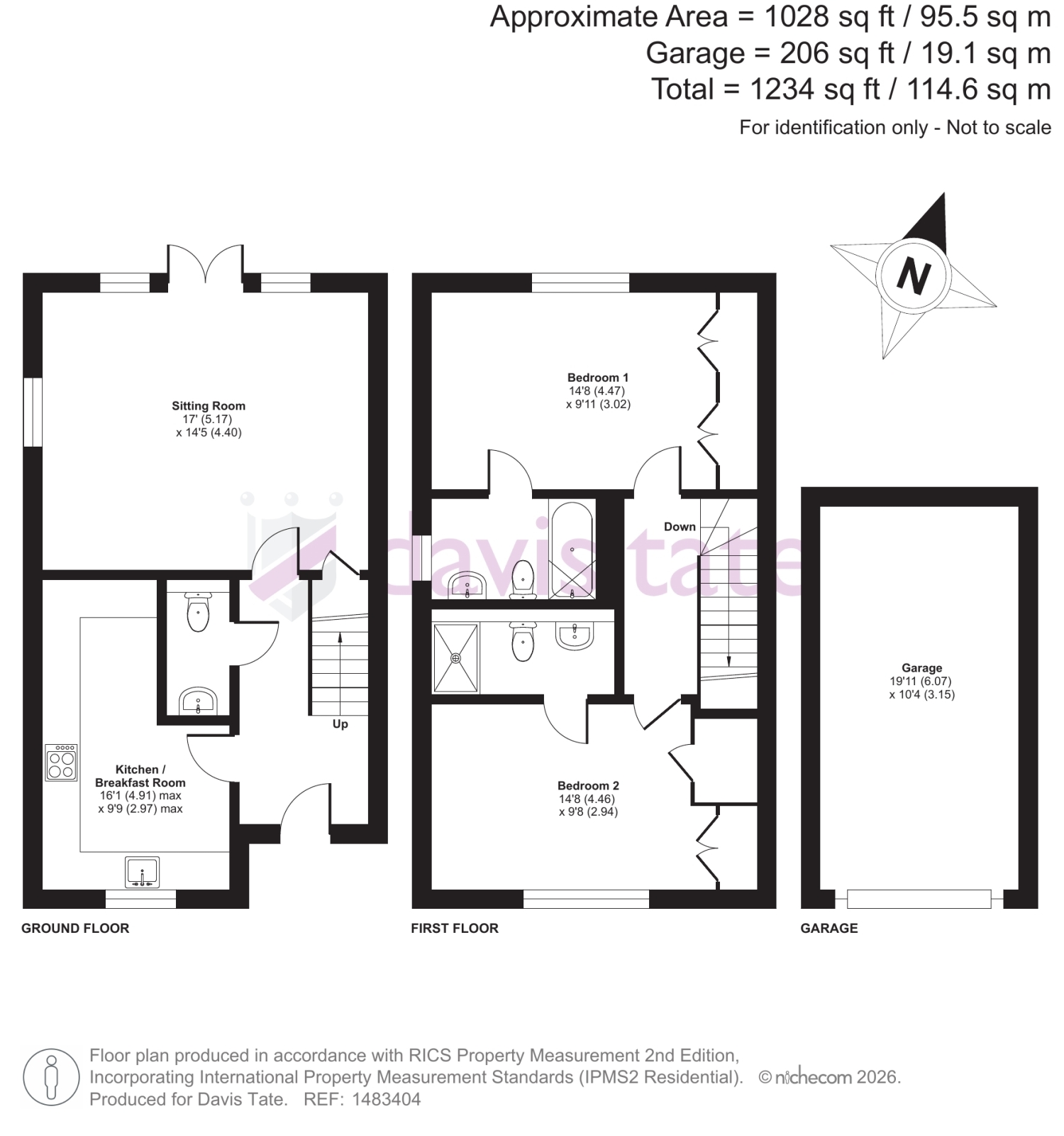 41, Abbey Gardens, Reading floorplan