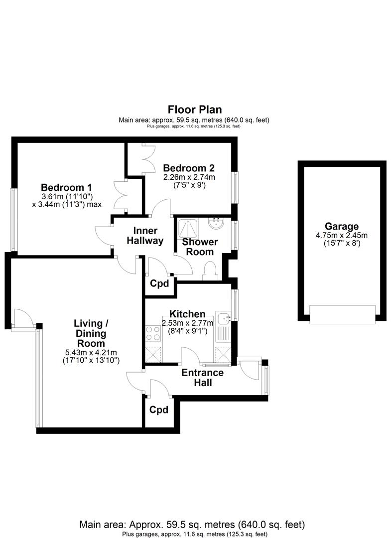16 Cedar Court, Hills Road, Cambridge floorplan