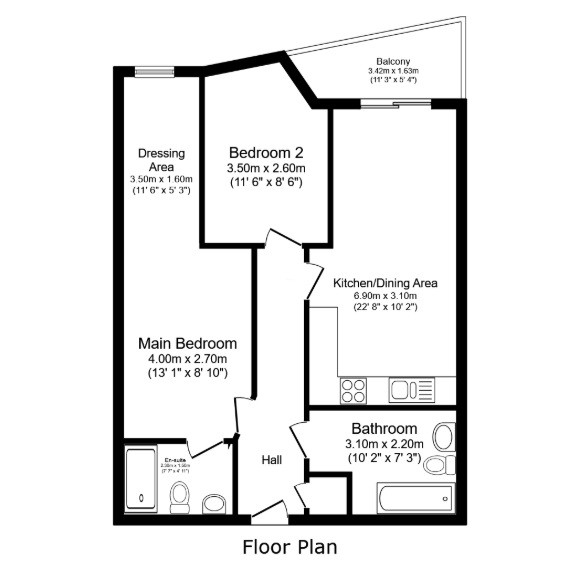 Flat 301, 1 Brewery Wharf, Waterloo Street, LEEDS floorplan