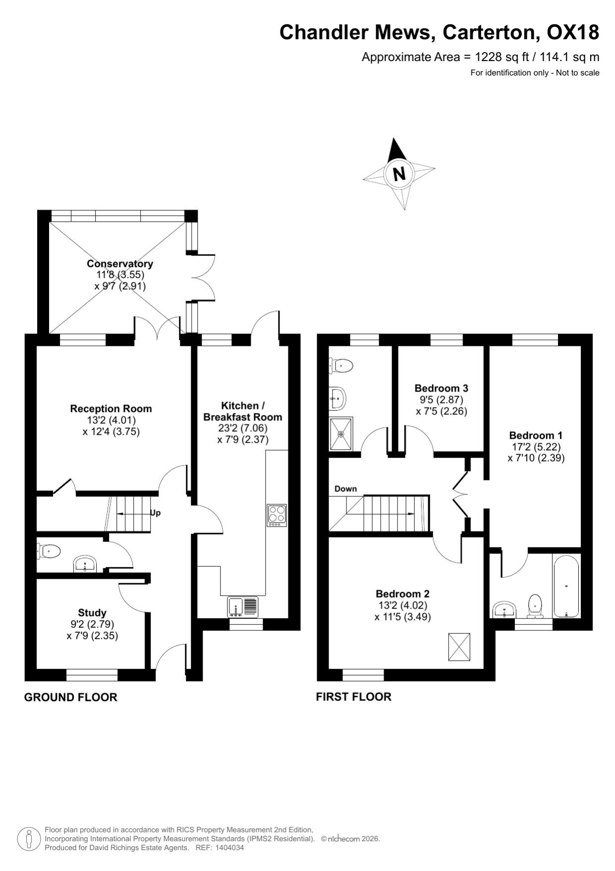 8, Chandler Mews, Carterton floorplan
