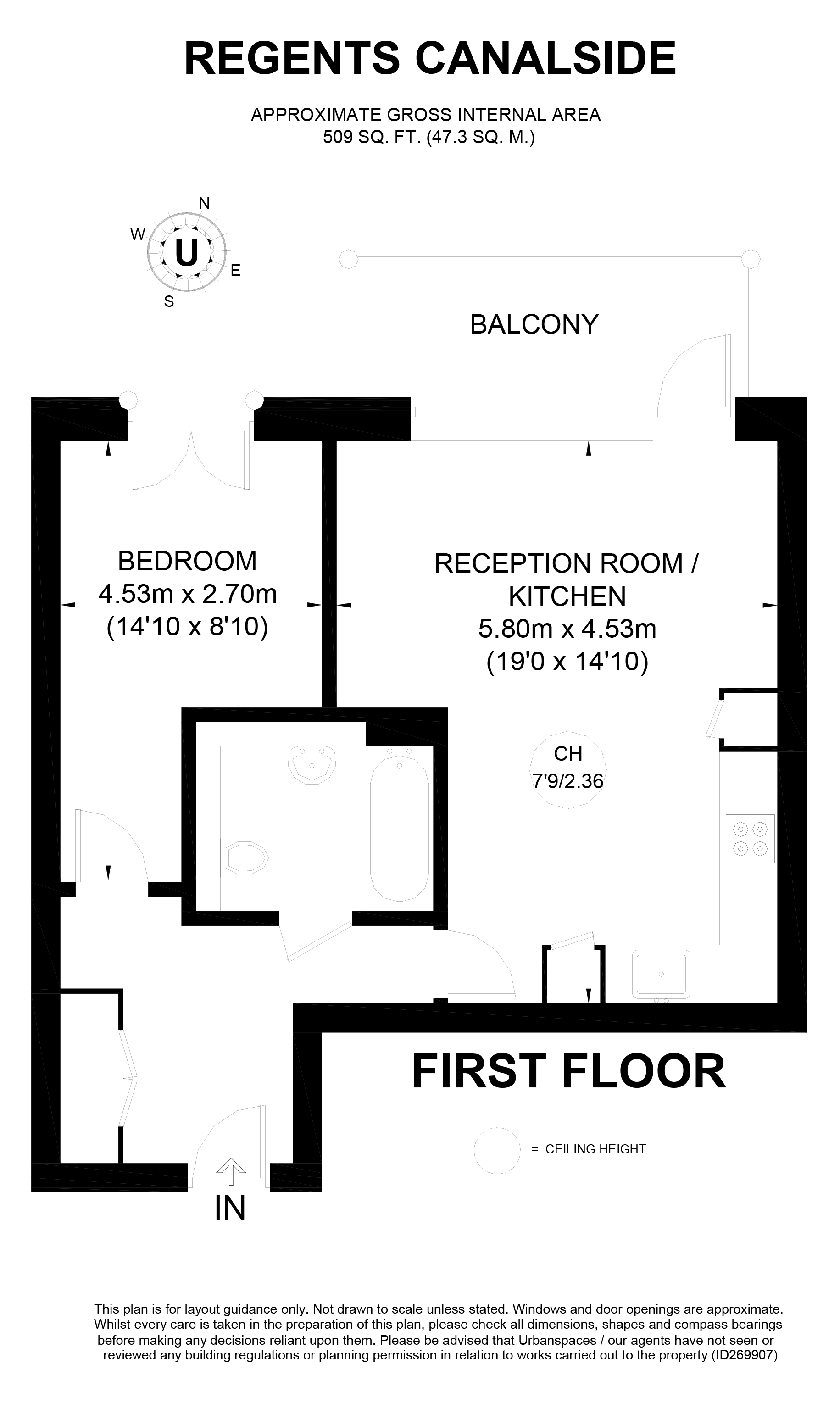 1 Bedrooms Flat to rent in Regents Canalside, Camden NW1