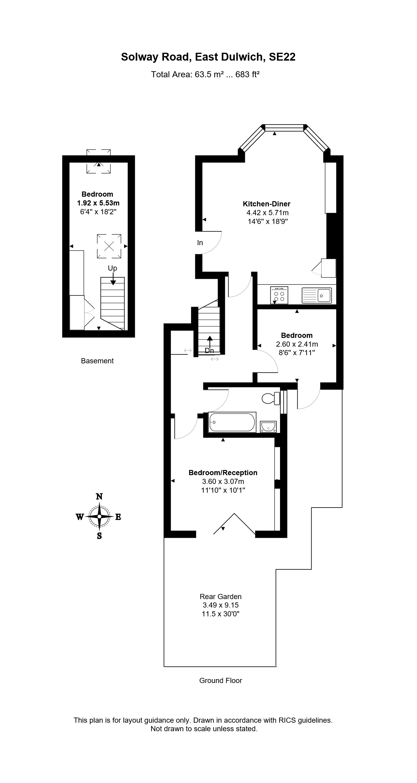 8a, Solway Road, East Dulwich floorplan
