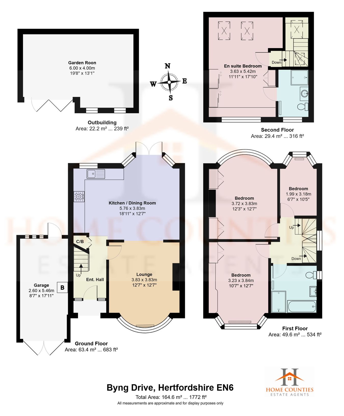 124, Byng Drive, Potters Bar floorplan