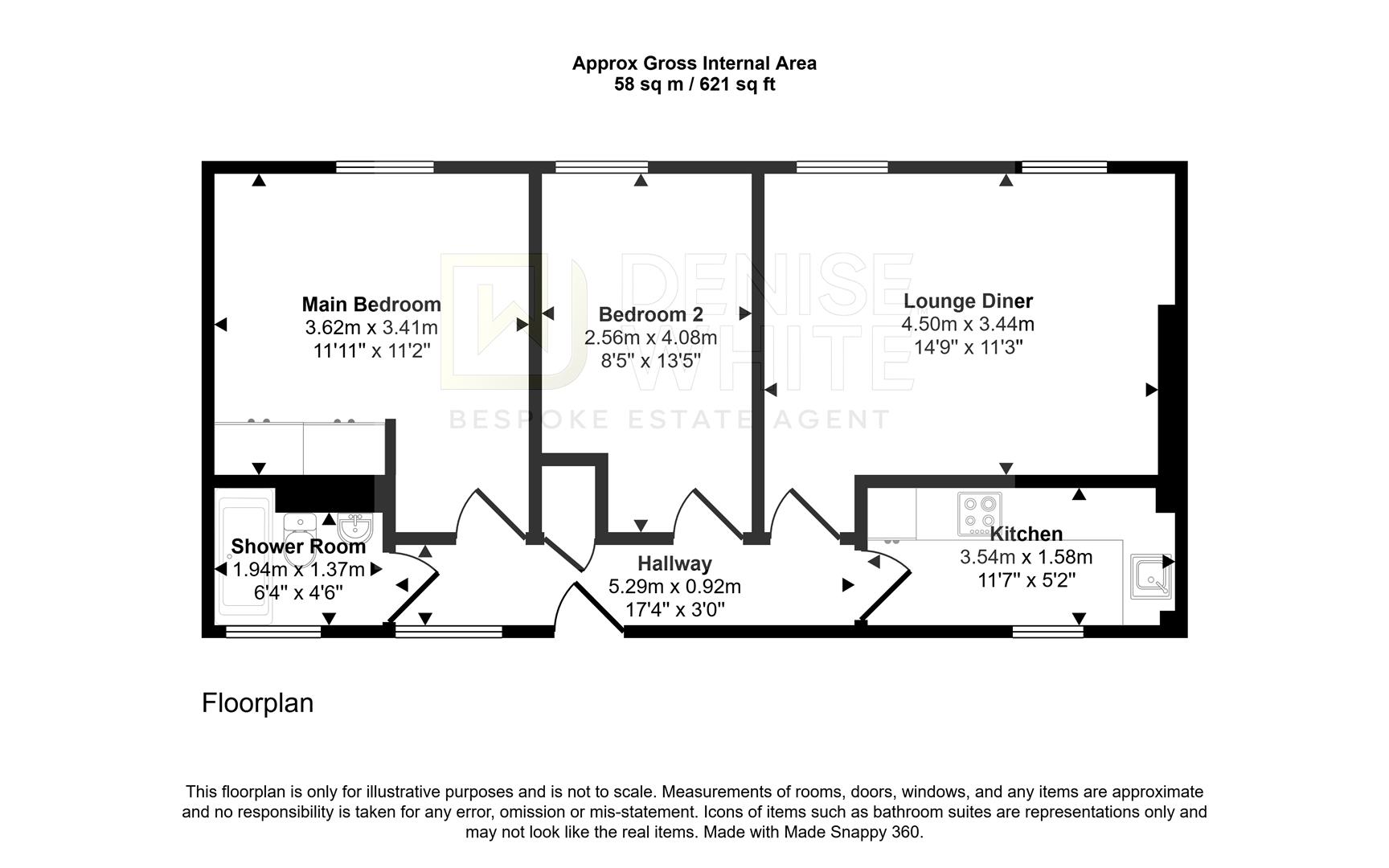 Apartment 2, 49, Willow Drive, Leek floorplan