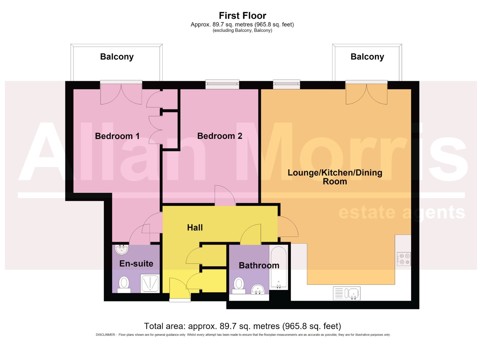 Apartment 14, Pollard Court, Layland Walk, Diglis, Worcester.  WR5 3GD floorplan