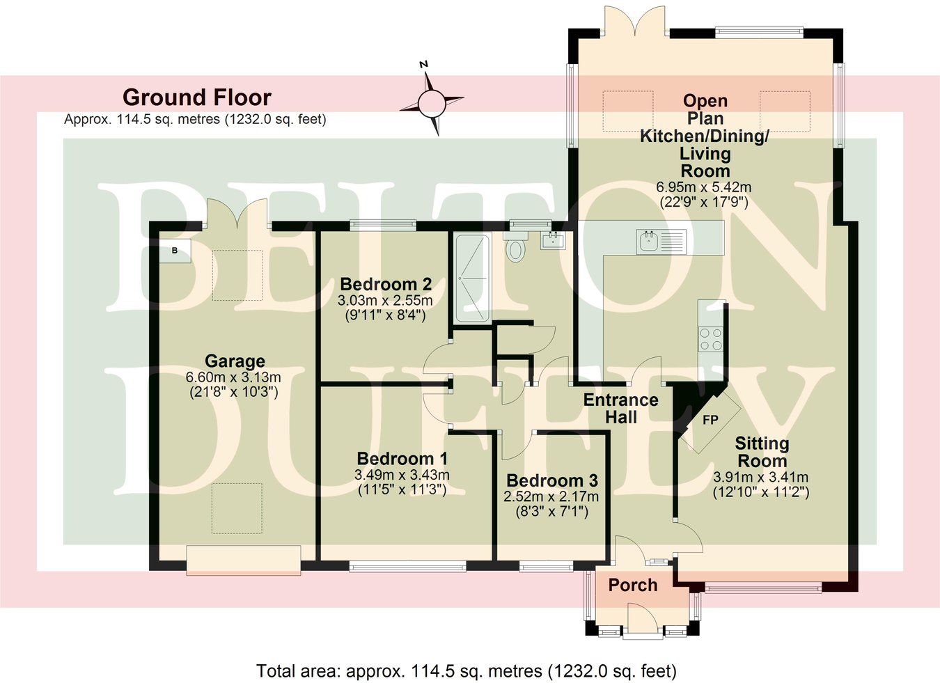Ty-Cornel, The Street, Thursford floorplan