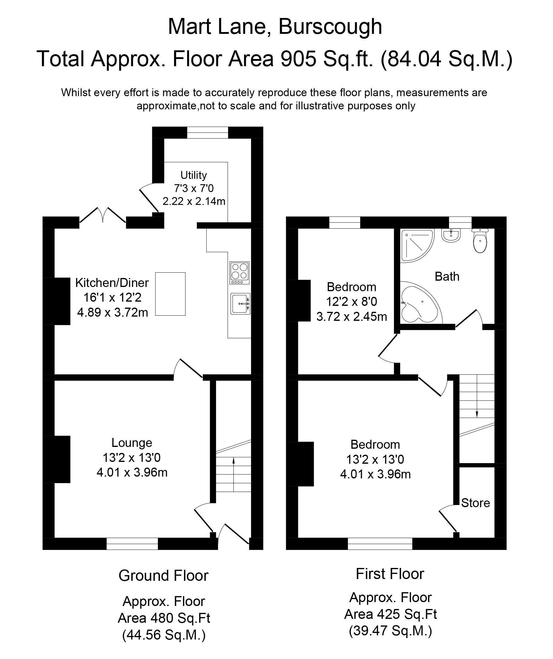 2 Bedrooms Terraced house for sale in Mart Lane, Burscough, Ormskirk L40