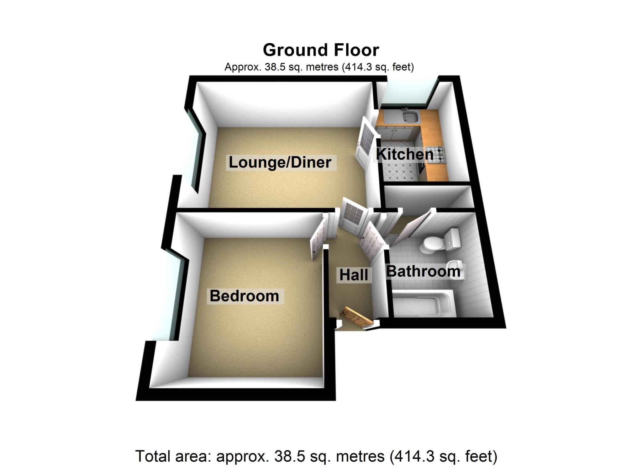 1 Bedrooms Flat to rent in Lower Range Road, Gravesend DA12