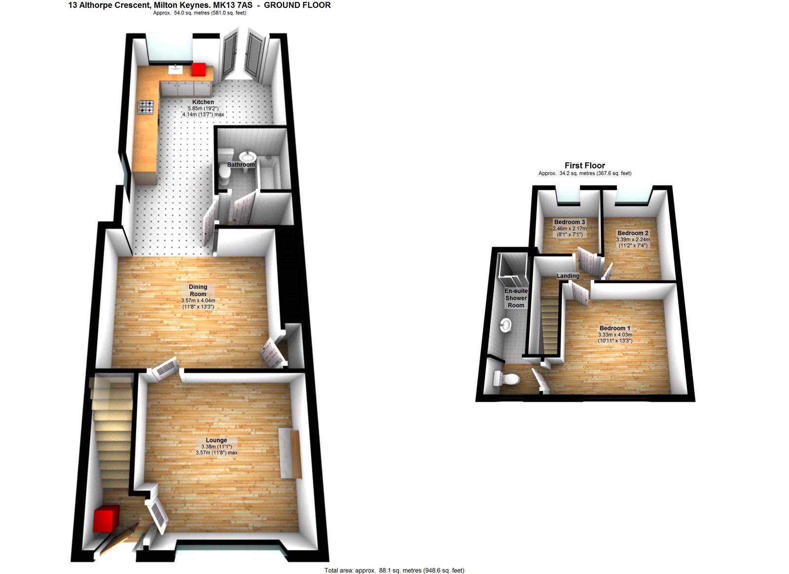 13, Althorpe Crescent, Milton Keynes floorplan