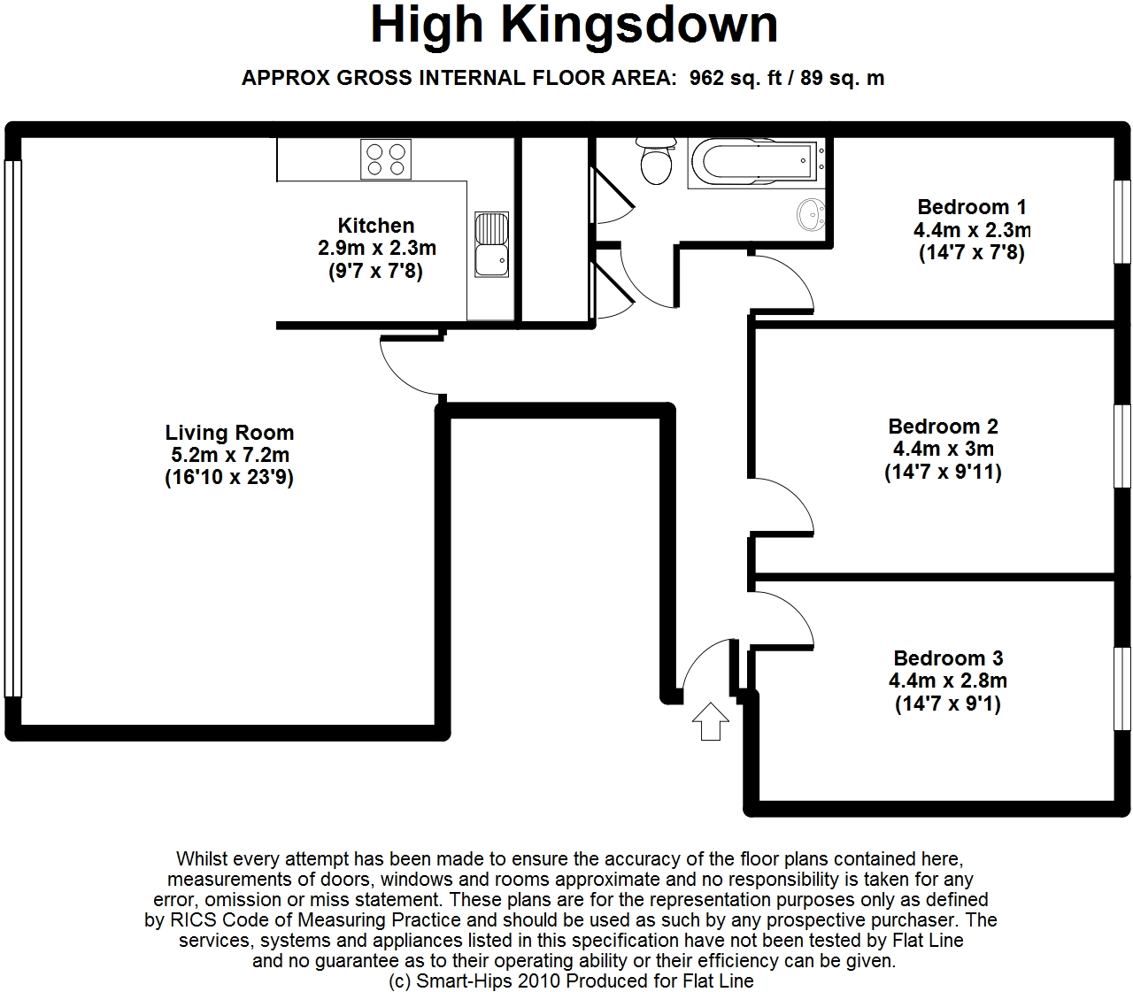 3 Bedrooms Flat to rent in High Kingsdown, Kingsdown, Bristol BS2