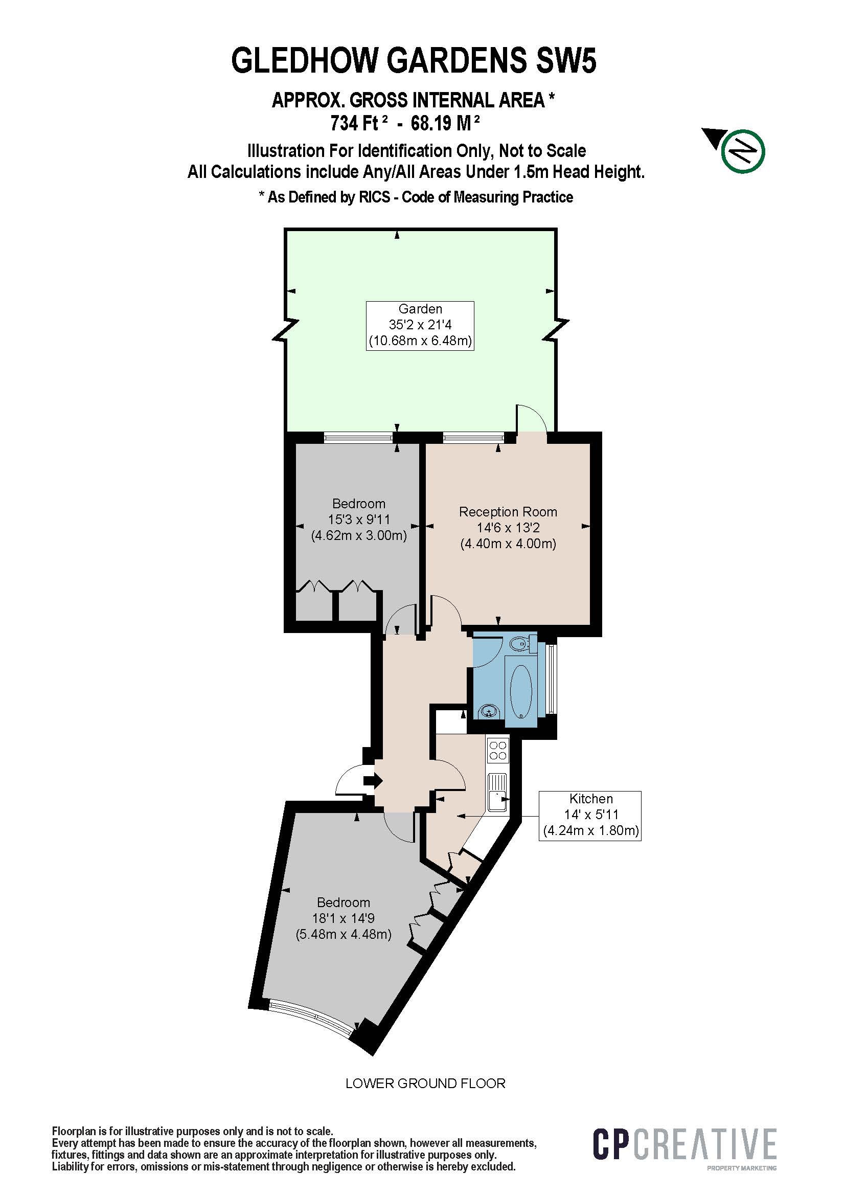 1, 31, Gledhow Gardens, London floorplan