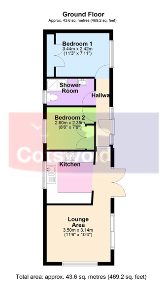 29, Willow Drive, Woodmancote Park Homes, Woodmancote floorplan