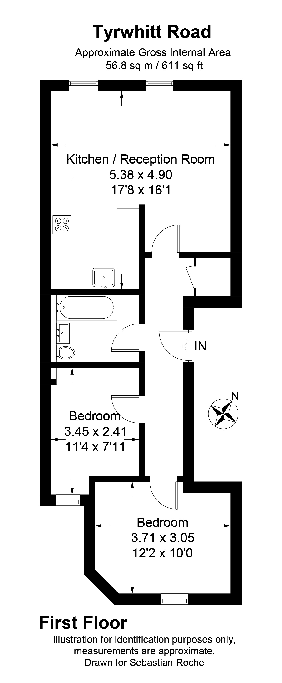 2 Bedrooms Flat to rent in Tyrwhitt Road, London SE4