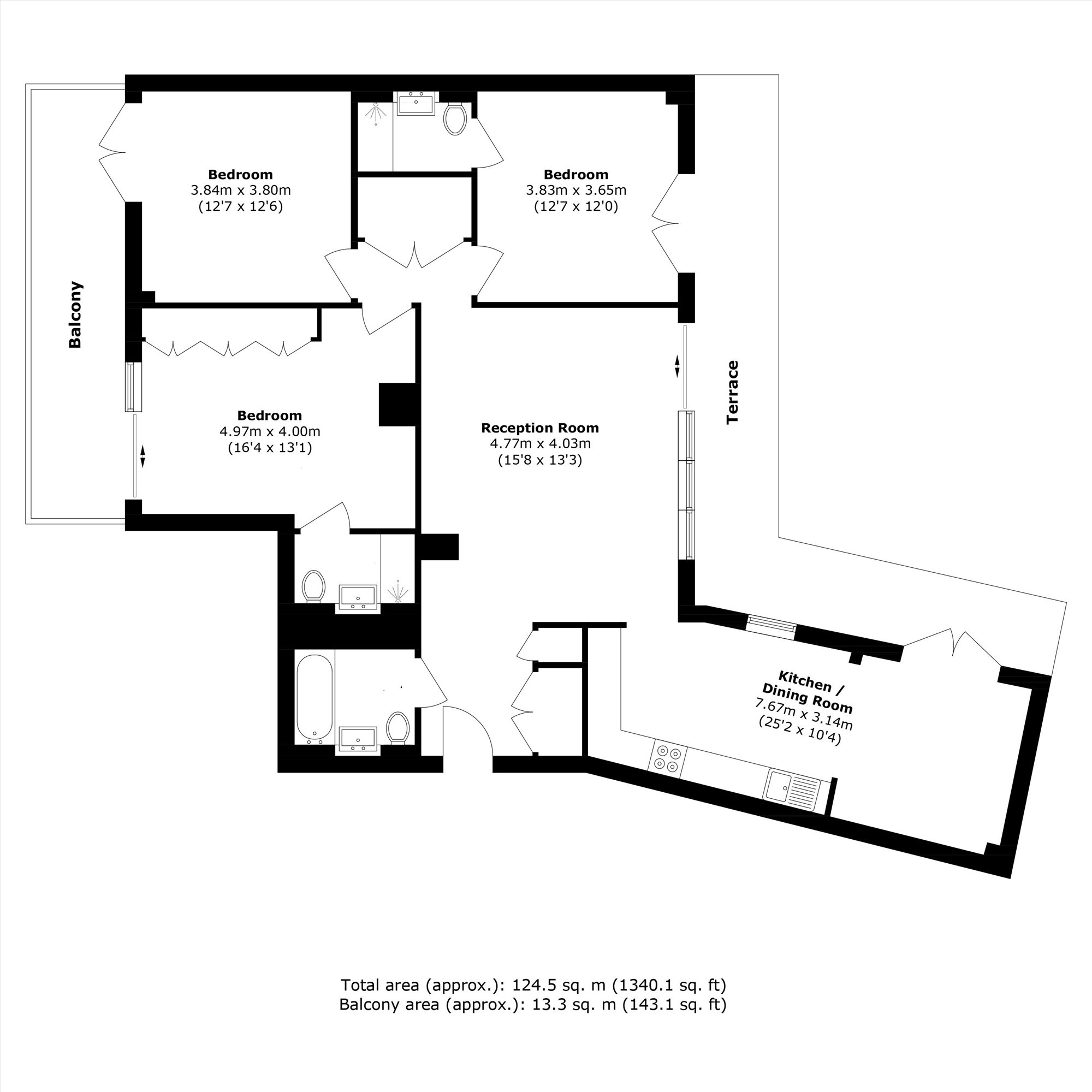 Apartment 103, Georgette Apartments, 10, Cendal Crescent, London floorplan