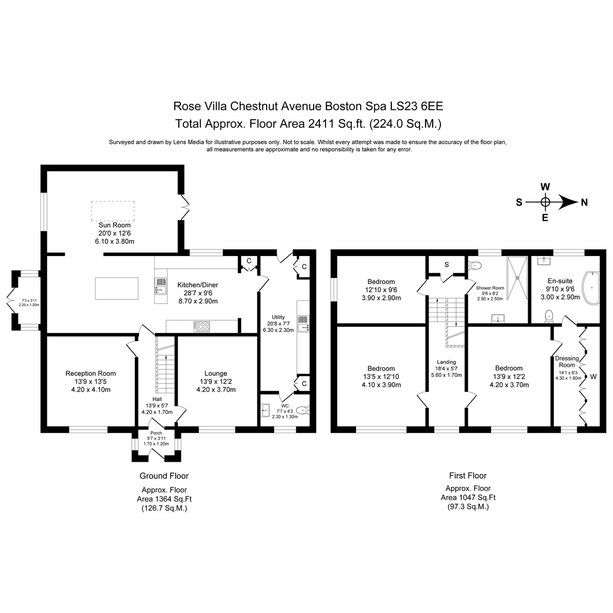 Rose Villa, Chestnut Avenue, Boston Spa floorplan