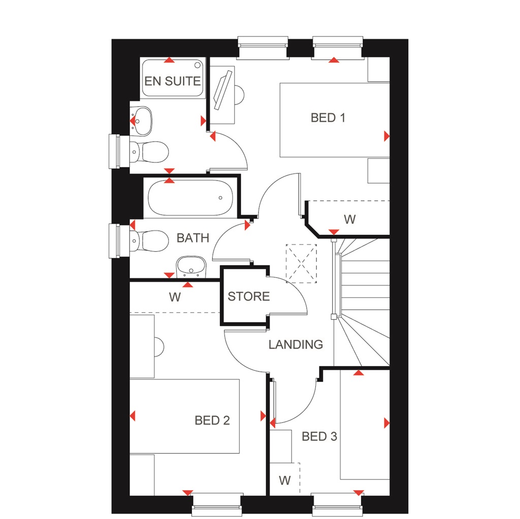 "Archford" at Rocky Lane, Haywards Heath RH16, 3 bedroom end terrace