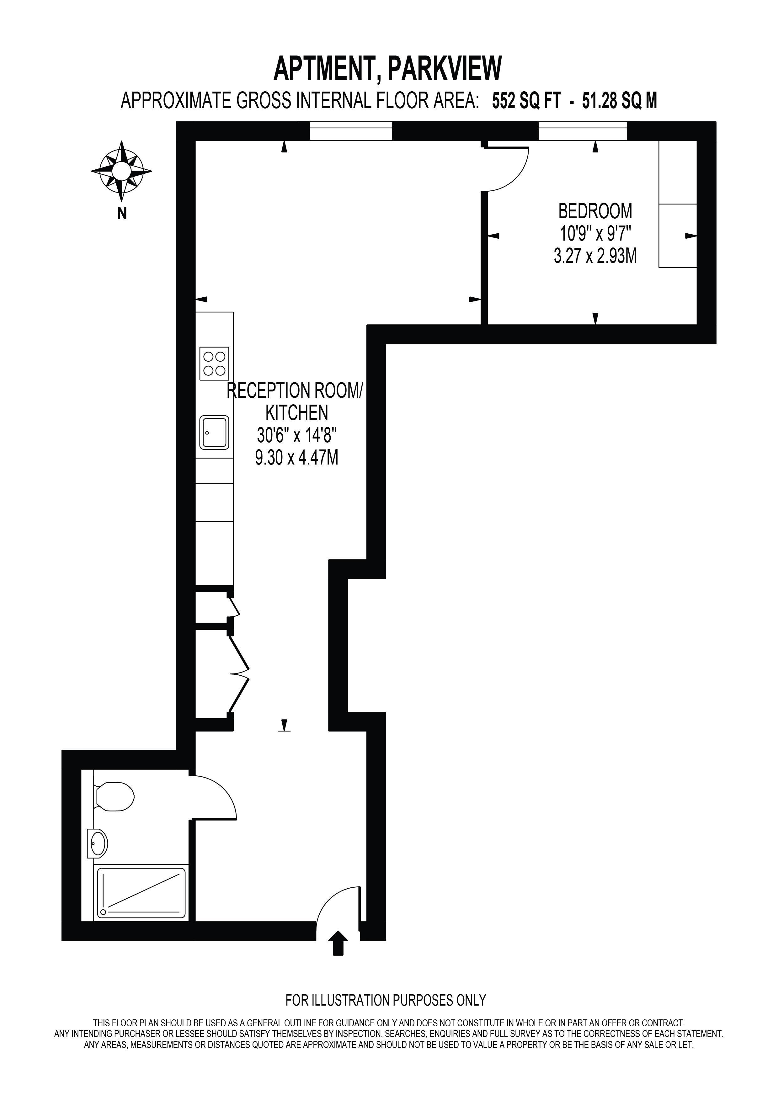 Apt Parkview, Great West Road, Brentford TW8, 1 bedroom flat for sale ...