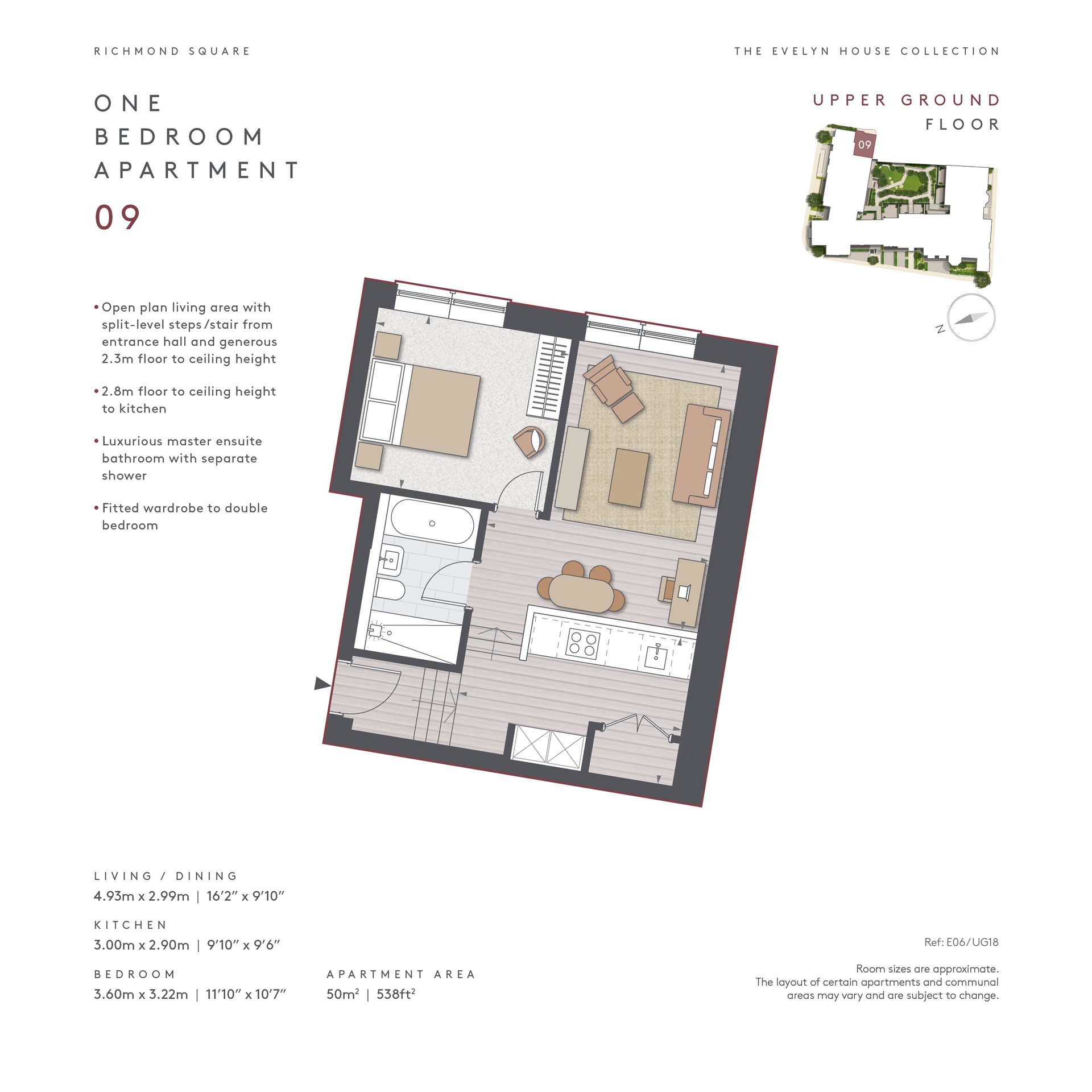 Apartment 09 Evelyn House,, Richmond Square, Richmond floorplan