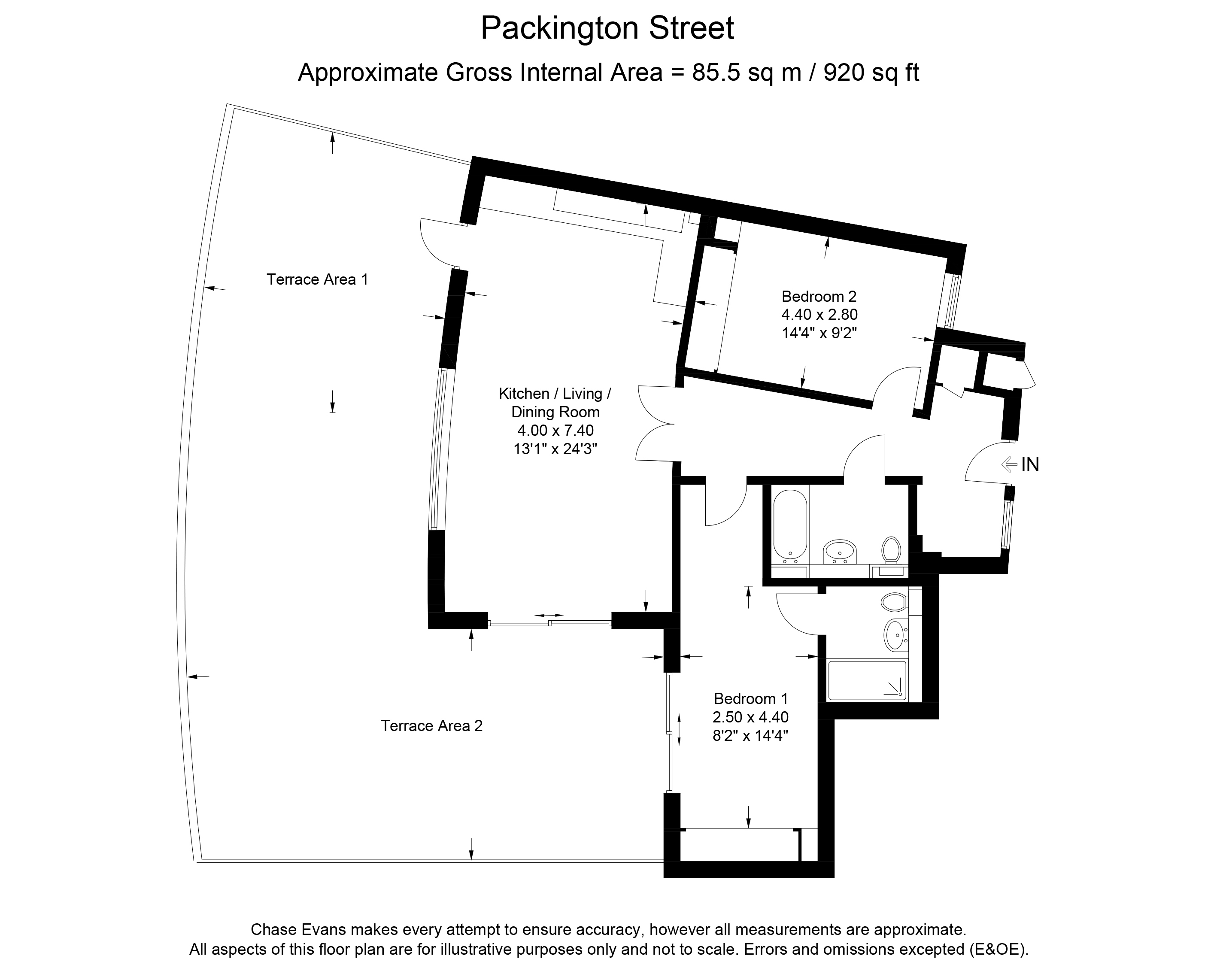 2 Bedrooms Flat to rent in The Arc, Islington, London N1