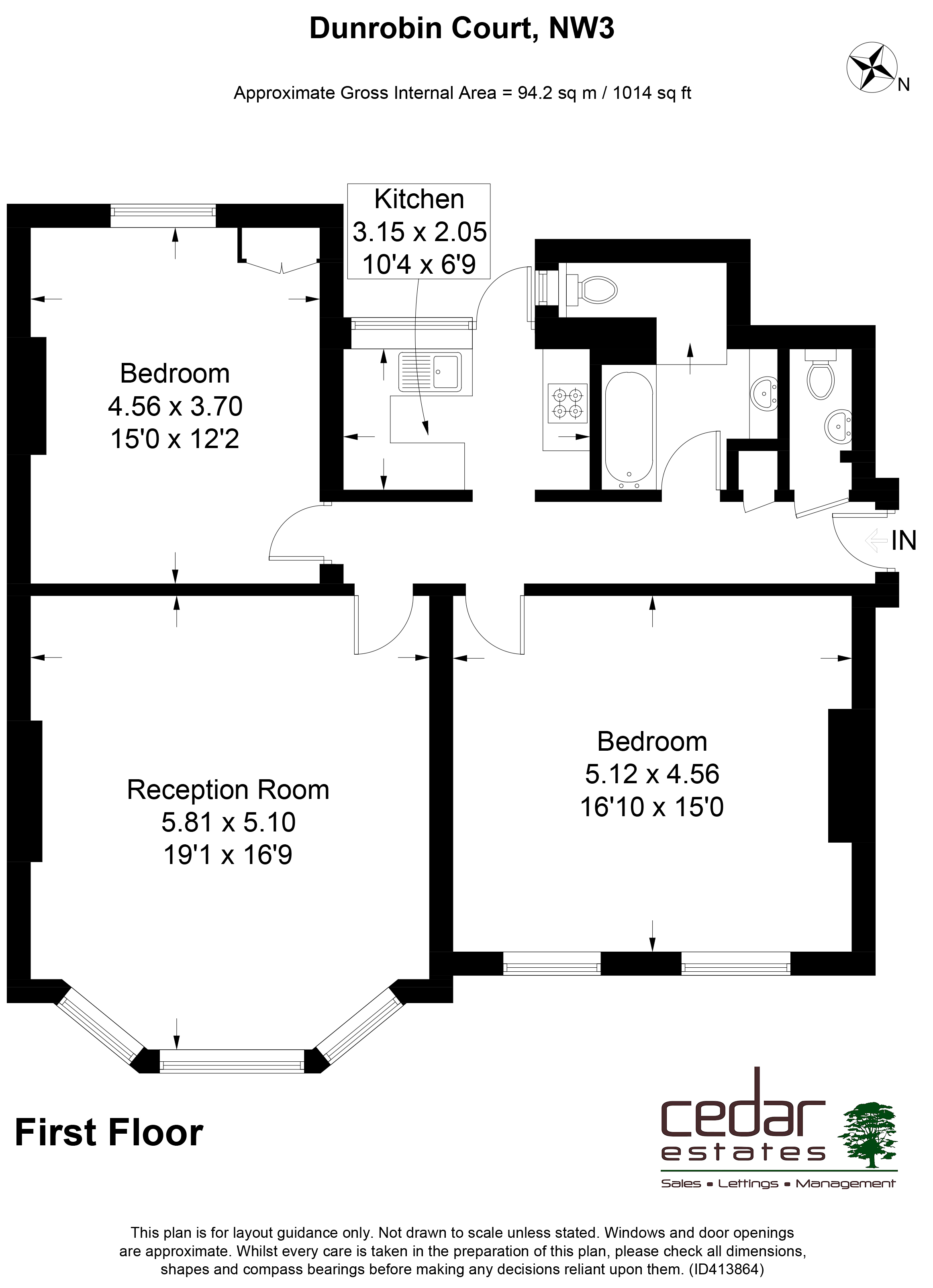 2 Bedrooms Flat to rent in Finchley Road, West Hampstead NW3