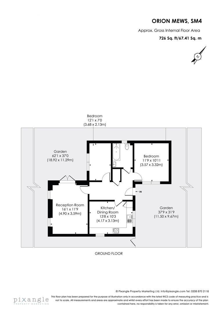 12, Orion Mews, Woodville Road, Morden floorplan
