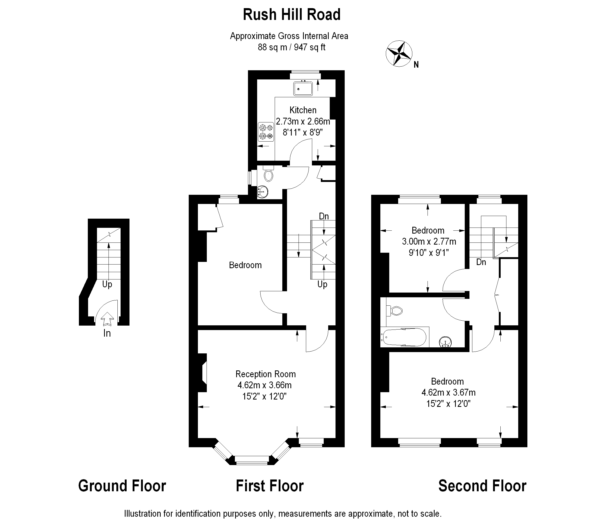 3 Bedrooms Maisonette to rent in Rush Hill Road, Battersea SW11