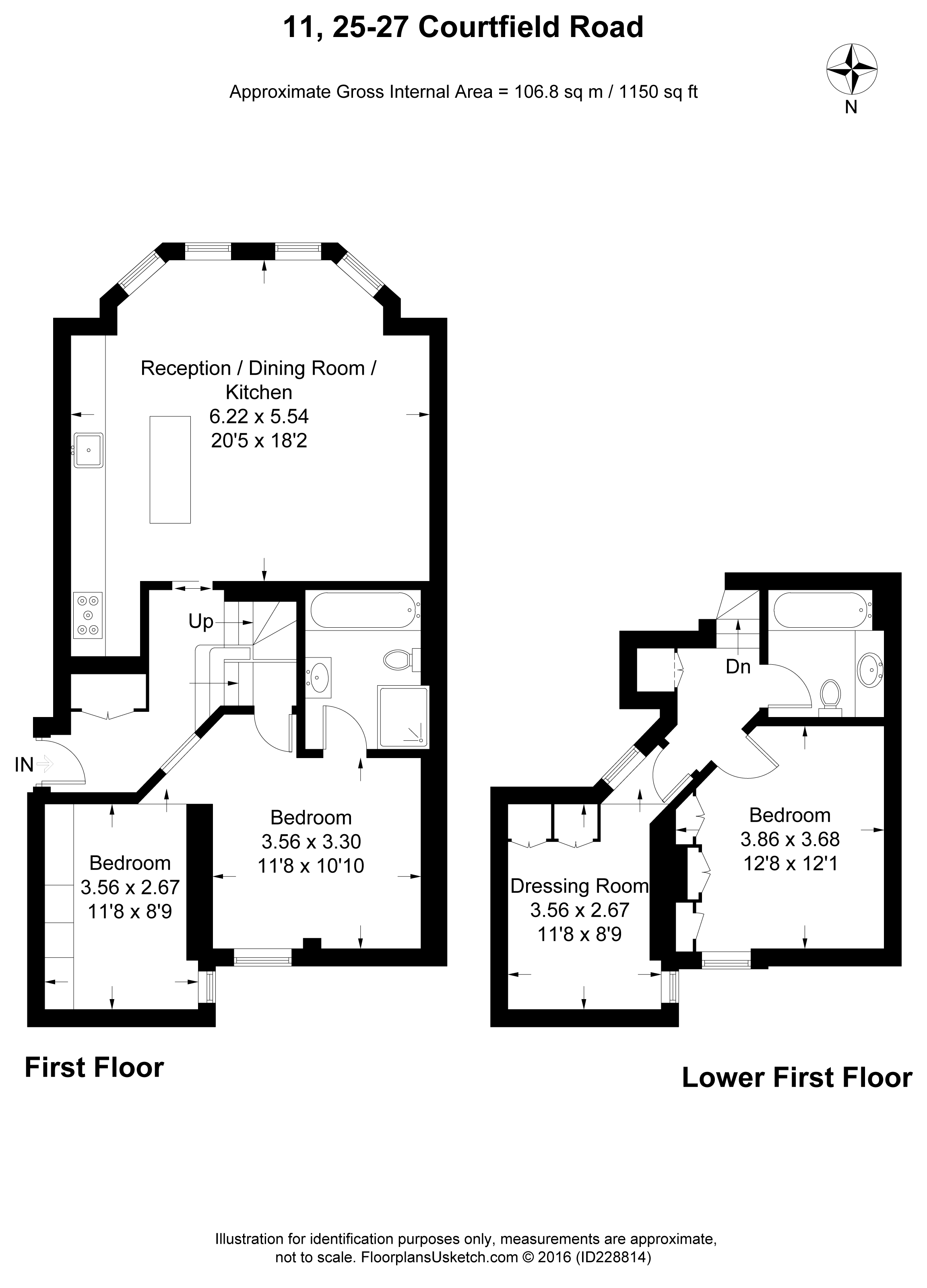11, 25-27, Courtfield Road, Gloucester Road floorplan