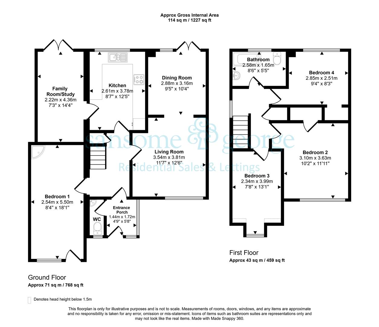 25, Marshall Close, Reading floorplan