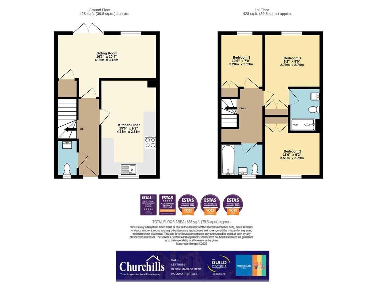 48, Chestnut Drive, York floorplan