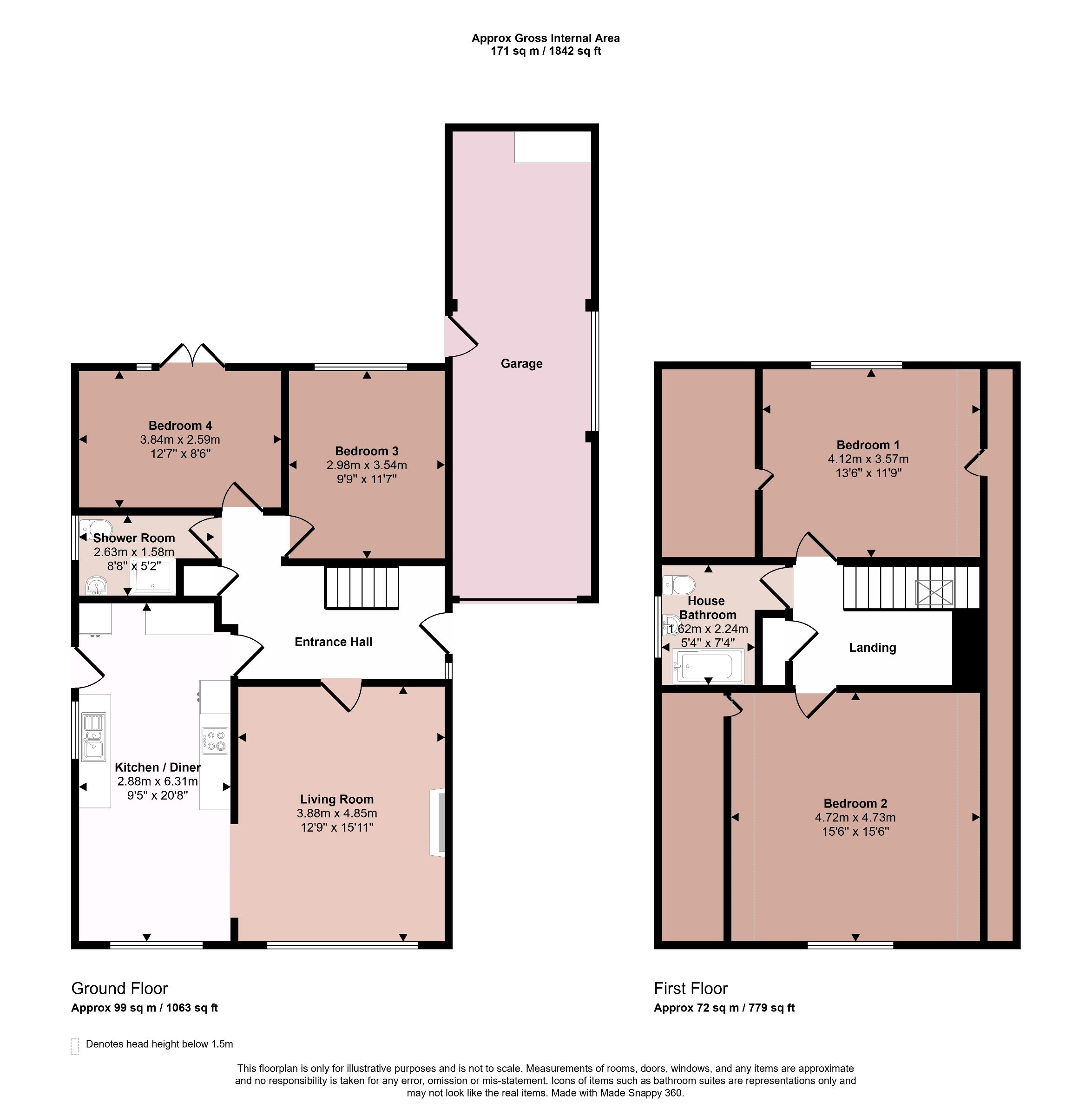 3 Melrose Crescent, Harrogate floorplan