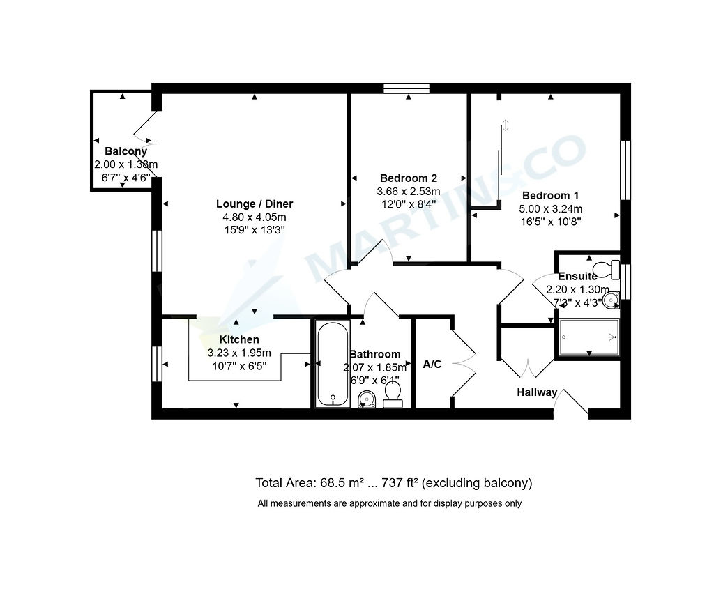 Flat 20, 6, Avenel Way, Bournemouth floorplan