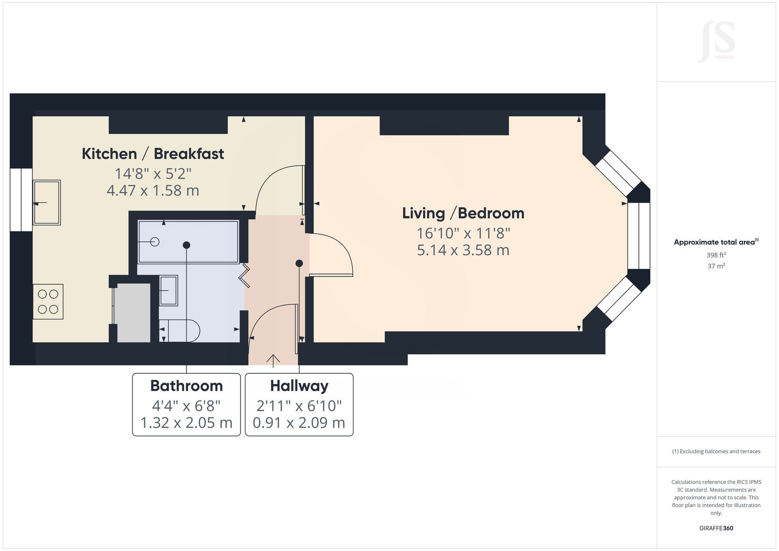 Flat 4, 6 Seafield Road, Hove floorplan
