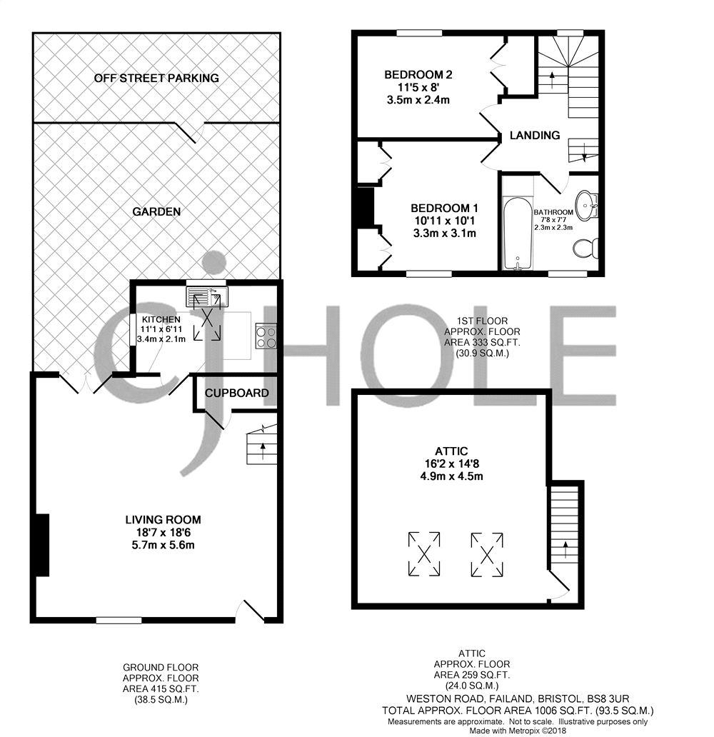 2 Bedrooms Terraced house to rent in Weston Road, Failand, Bristol BS8