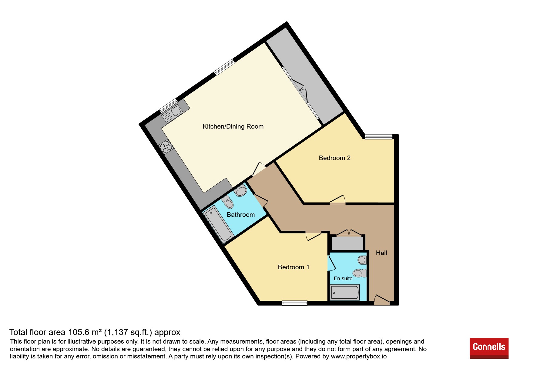 Flat 3, 308, Burney Drive, Milton Keynes floorplan
